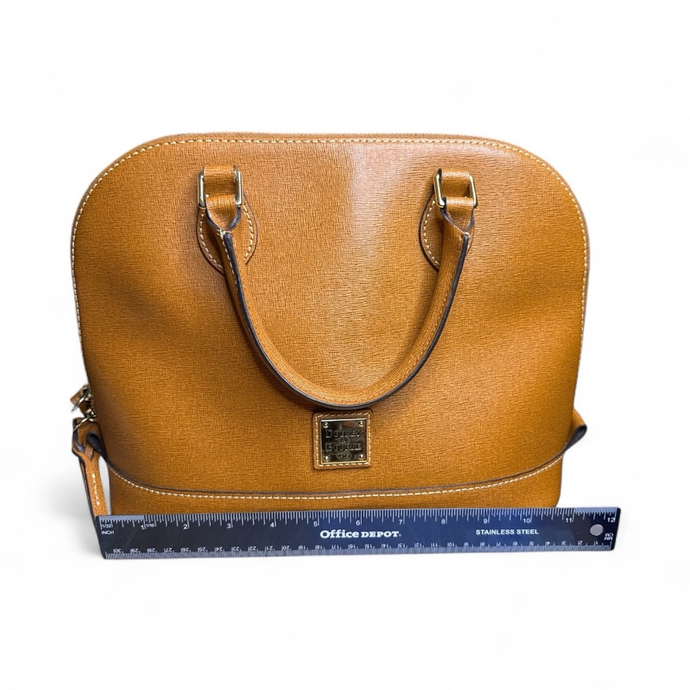 Dooney And Bourke EUC Elegant Tan Leather Satchel Handbag - Picture 7 of 7